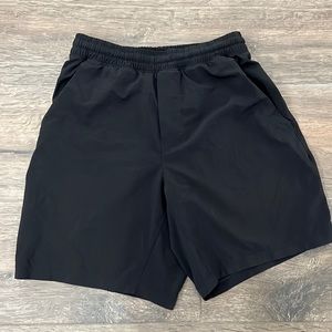LULULEMON MENS PACE BREAKER SHORTS~LINERLESS- 7”~BLACK